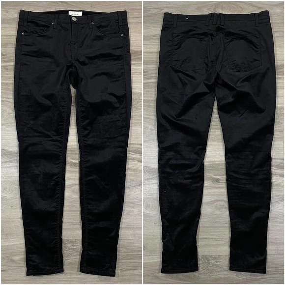 McGuire Denim Newton Mid Rise Skinny Pants in Black Velvet Women’s Sz 30 X 29 - Picture 2 of 8